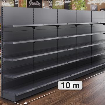 BROOKLYN | Gondola Wall Shelf | W1000xH225cm | Incl. 4 Shelves | Complete Set