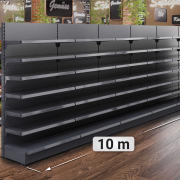 BROOKLYN | Gondola Wall Shelf | W1000xH195cm | Incl. 6 Shelves | Complete Set