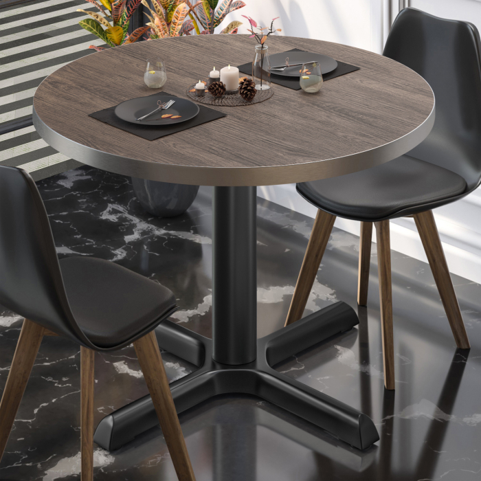 BSM | Bistro Table | Ø 80 x 74.5 cm | Round | Light Wenge / Black