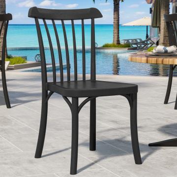VALENCIA | Plastic Restaurant Chair | Black | Plastic | Stackable