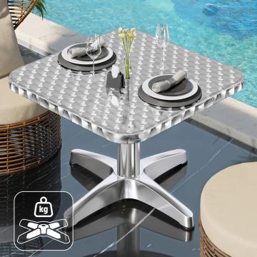 CB | Aluminium Lounge Table | B:T:H 60 x 60 x 42 | Stainless steel / Aluminium | Additional weight