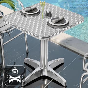 CB | Stainless Steel Bistro Table | W:D:H 60 x 60 x 78 | Stainless steel / Aluminium | Additional weight