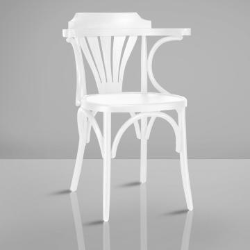 CHAUSEY | Sedia in legno curvato | Bianco | Legno di prua