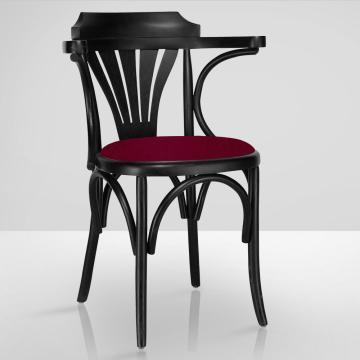 CHAUSEY | Bentwood Chair | Black | Bentwood | Leather Bordeaux