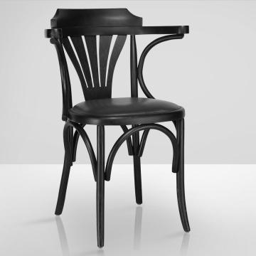 CHAUSEY | Krzesło drewniane gięte | Czarne 