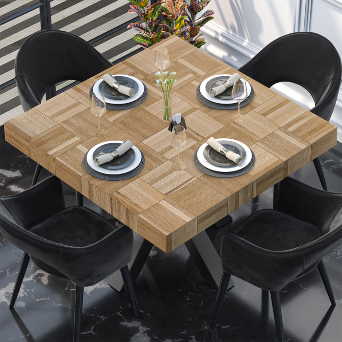 COLUMBIA | Gastro bordplate | 120x120x8cm | Firkantet | Eik