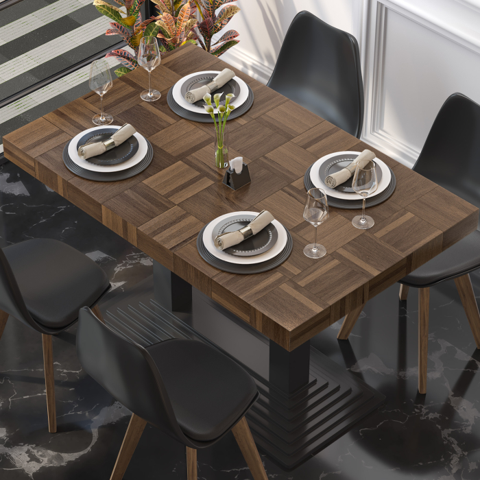 COLUMBIA | Plateau de table gastro | 120 x 70 x 8 cm | Rectangulaire | Noyer