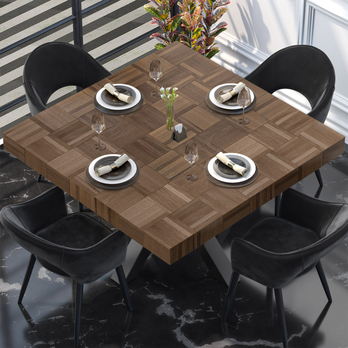 COLUMBIA | Gastro table top | 140 x 140 x 8 cm | Square | Walnut