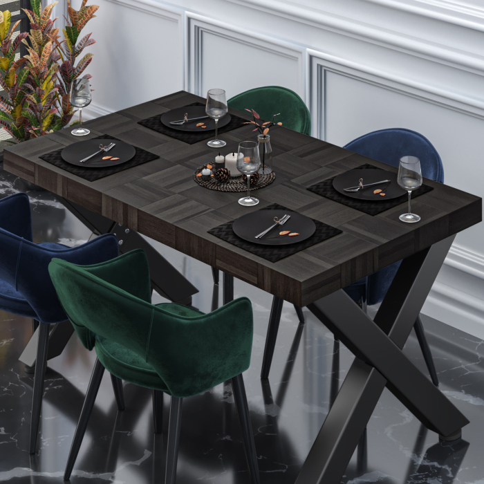 COLUMBIA | Gastro Tischplatte | 160 x 90 x 6 cm | Rechteckig | Schwarz