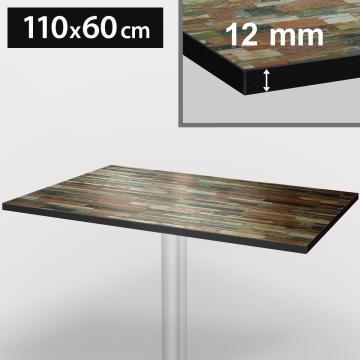 COMPACT | Plateau de table HPL Bistro | 110x60cm | Vintage Coloré 
