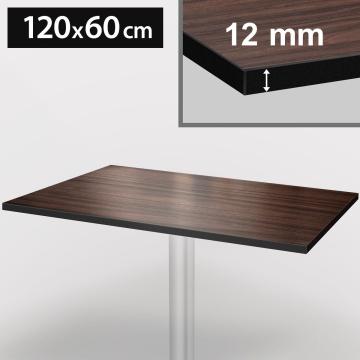 COMPACT | HPL Bistro Tischplatte | 120x60cm | Walnuß 
