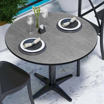 COMPACT | HPL table top | Ø 60 cm | Concrete | Round