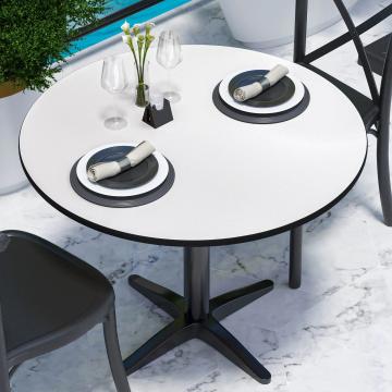 COMPACT | HPL table top | Ø 70 cm | White | Round