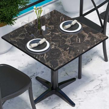 COMPACT | HPL table top | W:D 60 x 60 cm | Cappuccino marble | Square