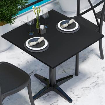 COMPACT | HPL table top | W:D 60 x 60 cm | Black | Square