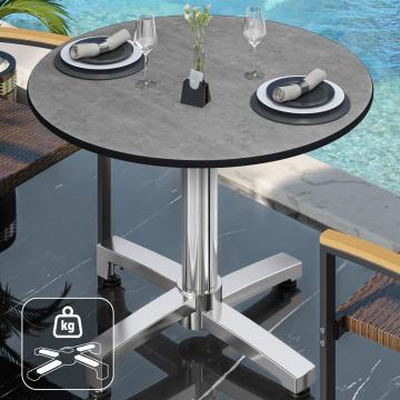 CPBC | Kompaktowy stół bistro | Ø:H 70 x 78 cm | Beton / Aluminium | Dodatkowa waga