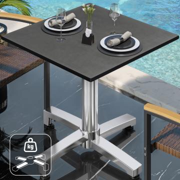 CPBC | HPL bistro table | W:D:H 60 x 60 x 78 cm | Anthracite / aluminium | Additional weight | Square