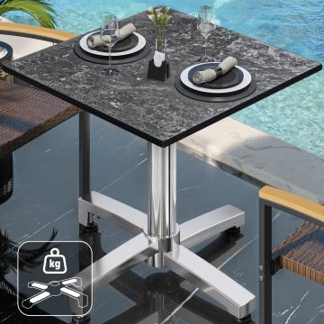 CPBC | Compact Bistro Table | W:D:H 60 x 60 x 78 cm | Rock / Aluminium | Dodatkowa waga
