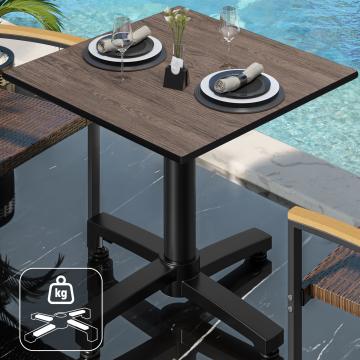 CPBC | HPL bistro table | W:D:H 70 x 70 x 78 cm | Wenge / Aluminium | Additional weight | Square