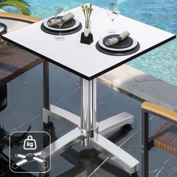 CPBC | HPL bistro table | W:D:H 60 x 60 x 78 cm | Wenge / Aluminium | Additional weight | Square