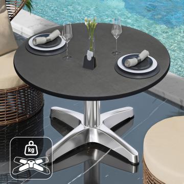CPBL | Compact Lounge Table | Ø:H 70 x 42 cm | Antracite / Alluminio | Peso aggiuntivo