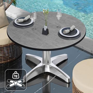 CPBL | Compact Lounge Table | Ø:H 60 x 42 cm | Calcestruzzo / Alluminio | Peso aggiuntivo