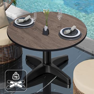 CPBL | Kompakt lounge bord | Ø:H 60 x 42 cm | Wenge / Aluminium | Ytterligare vikt