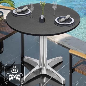 CPBL | HPL bistro table | Ø:H 60 x 78 cm | Anthracite / aluminium | Additional weight | Round