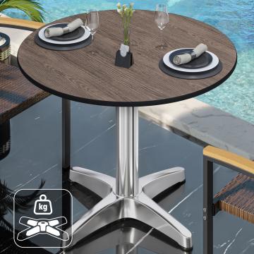 CPBL | HPL bistro table | Ø:H 60 x 78 cm | Wenge / Aluminium | Additional weight | Round