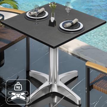 CPBL | HPL bistro table | W:D:H 60 x 60 x 78 cm | Anthracite / aluminium | Additional weight | Square