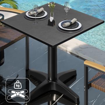 CPBL | HPL bistro table | W:D:H 60 x 60 x 78 cm | Anthracite / Aluminium black | Additional weight | Square