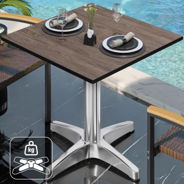 CPBL | HPL bistro table | W:D:H 60 x 60 x 78 cm | Wenge / Aluminium | Additional weight | Square