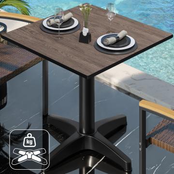CPBL | HPL bistro table | W:D:H 60 x 60 x 78 cm | Wenge / Aluminium | Additional weight | Square
