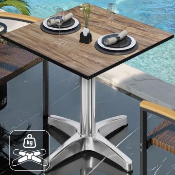 CPBL | HPL bistro table | W:D:H 60 x 60 x 78 cm | Sheesham / Aluminium | Additional weight | Square