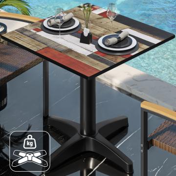 CPBL | HPL bistro table | W:D:H 60 x 60 x 78 cm | Vintage coloured / aluminium | Additional weight | Square