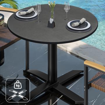 CPTG | Bistro Table | Ø:H 60 x 75 cm | Anthracite / Aluminium Black | Additional weight