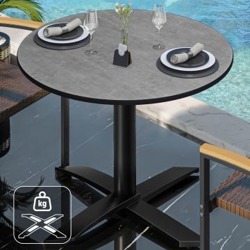 CPTG | Bistro Table | Ø:H 60 x 75 cm | Concrete / Aluminium Black | Additional weight