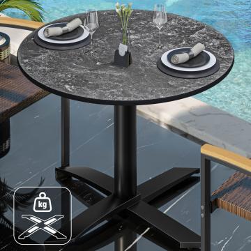 CPTG | Bistro Table | Ø:H 60 x 75 cm | Rock / Aluminium Black | Additional weight