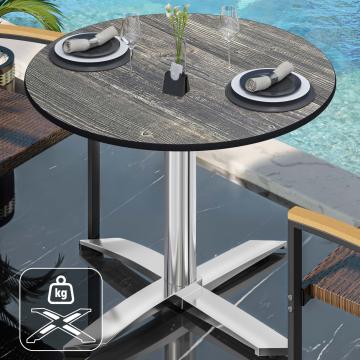 CPTG | Bistro-pöytä | Ø:K 60 x 75 cm | Rustiikkimänty / alumiini | Lisäpaino | Lisäpaino