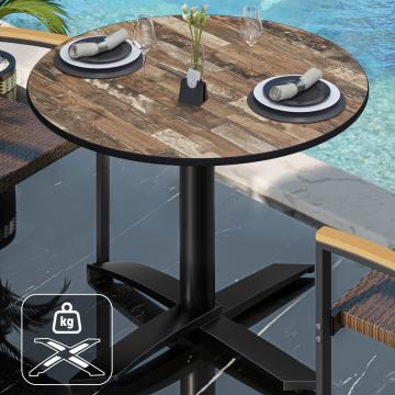 CPTG | Bistro Table | Ø:H 70 x 75 cm | Vintage Old / Aluminium Black | Additional Weight