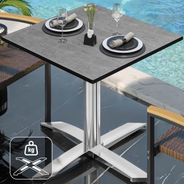 CPTG | Bistro Table | W:D:H 70 x 70 x 75 cm | Concrete / Aluminium | Additional weight