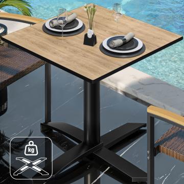 CPTG | Bistro Table | W:D:H 60 x 60 x 75 cm | Oak / Aluminium Black | Additional weight