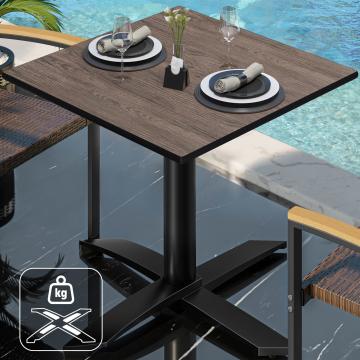 CPTG | Bistro Table | W:D:H 60 x 60 x 75 cm | Light Wenge / Aluminium Black | Additional weight