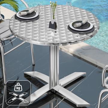 CT | Bistro Table | Ø60xH75cm | Stainless Steel / Aluminium | Additional Weight