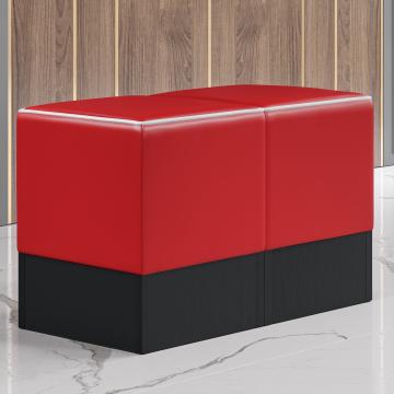 CUBO | Cube Seating Set | Red | Leather