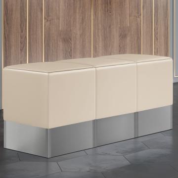 CUBO | Cube Seating Set | Cream | Leather