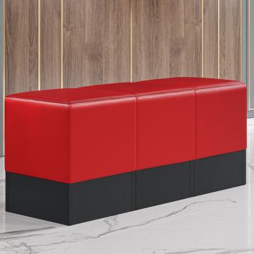 CUBO | Cube puf sæt | Rød | Læder