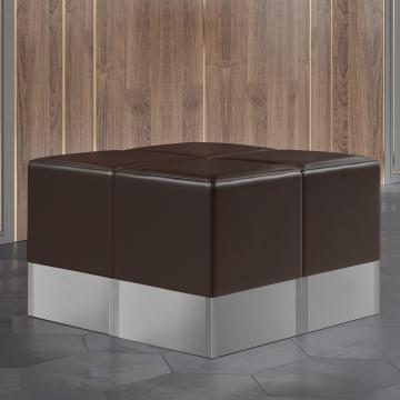 CUBO | Cube Seating Set | Brown | Leather