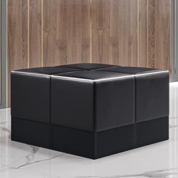 CUBO | Cube Seating Set | Black | Leather