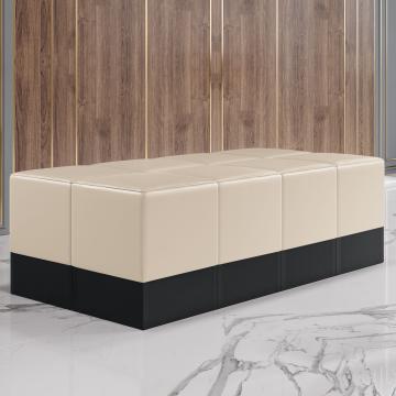 CUBO | Cube Seating Set | Cream | Leather